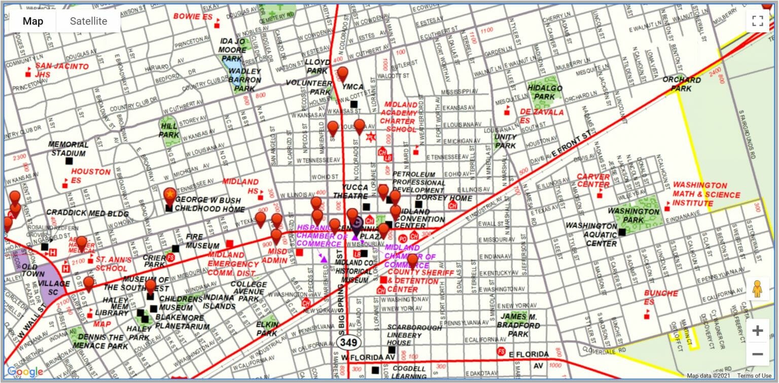 Midland City & County Map Midland Chamber of Commerce